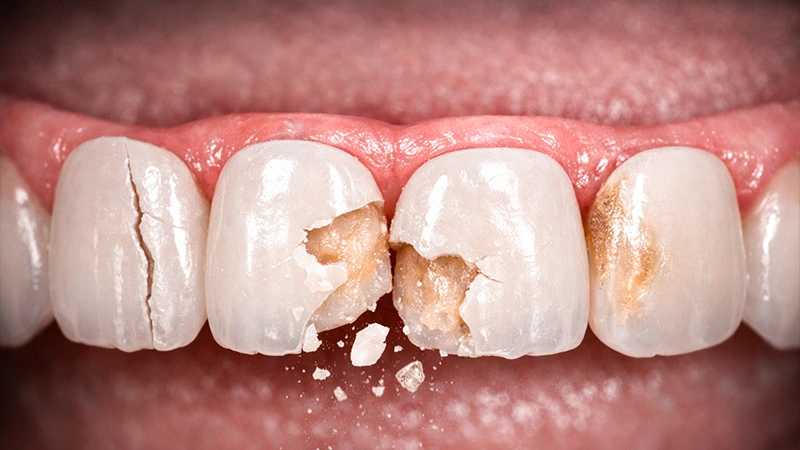 Veneers in complex bite